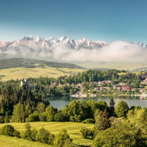View over High Tatras while travelling in Europe with our campervan rental